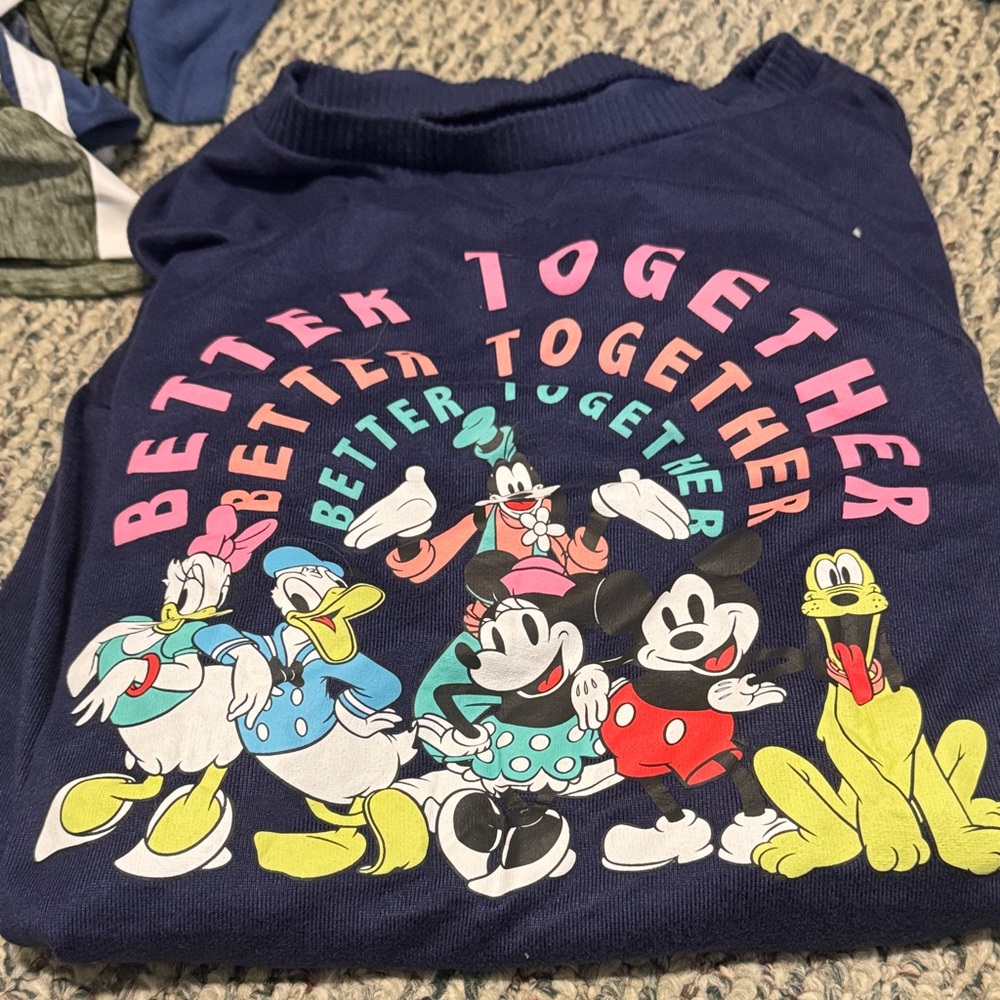 Disney Womens Navy Sweatshirt with Characters
